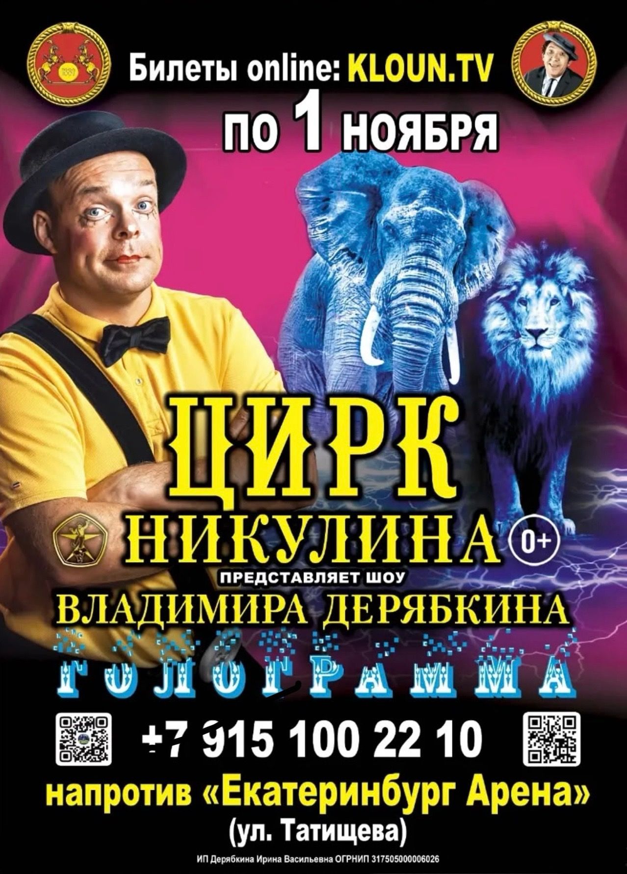 Цирк Никулина представляет шоу Владимира Дерябкина